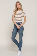 Selena Multi Stripe Sweater Shirt