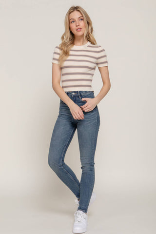 Selena Multi Stripe Sweater Shirt