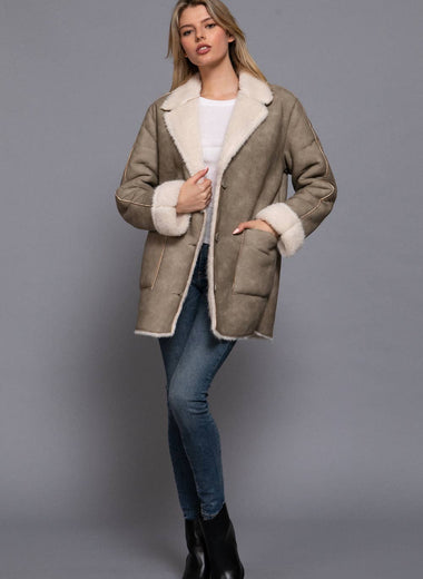 Brixton Coat Faux Leather Coat