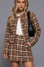 Vienna Brushed Plaid Skirt