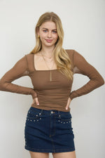 Twilight Ruched Knit Top