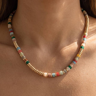 Good Energy Stone & Heishi Bead Necklace