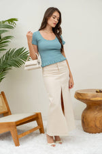 Soft Ripple Knit Top