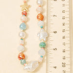 Pearl And Starfish Mixed Beaded Necklace