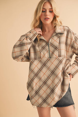 Mya Plaid Pullover