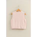 Luna Rose Button Vest (soft pink)