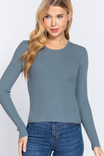 Hartley Long Sleeve  Rib Sweater