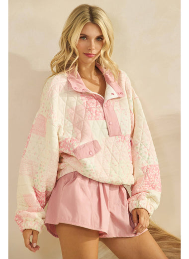 Rosie Patchwork Quarter Zip