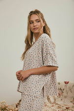 Blooming FIelds Ribbed Top