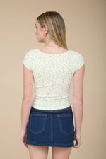 Petal Bow Scallop Knit Top