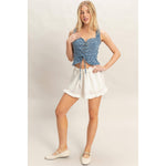 Wildheart Denim Bustier Top