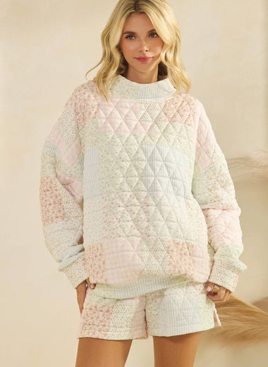 The Meadowline Quilted Mock Neck