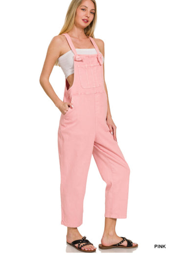 Offline Washed Knot Strap Relaxed Fit Overalls