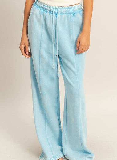 Sunwashed Terry Pants (Blue)