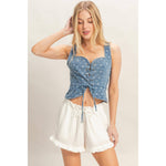 Wildheart Denim Bustier Top
