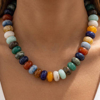 Swirl Society Marbled Disc Necklace