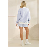 Daydream Mock Neck Striped Crewneck