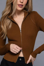 Poet Two-Way Open Zipper Sweater