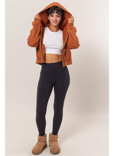 Deya Zip Up Hoodie Jacket With Seam Detailing