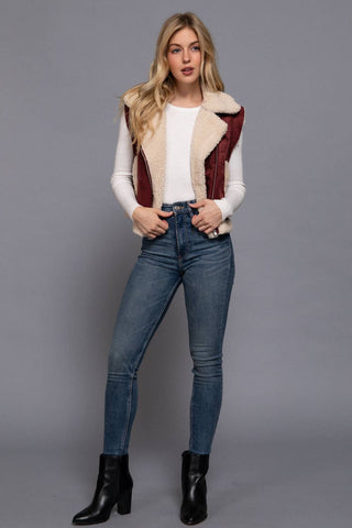 Olein Faux Suede  Vest