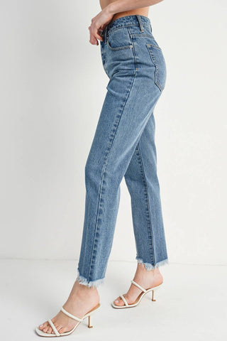 Freestone High-rise Straight Leg Denim Jean
