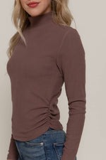Renée Side Detail Brushed Rib Top