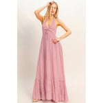 Moonpetal Halter Maxi Dress