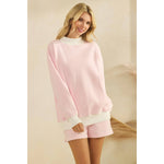 Daydream Mock Neck Striped Crewneck