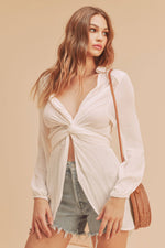Margot Tie Top (Ivory)