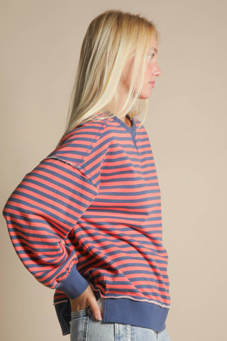 Driftline Stripe Knit Oversized Top