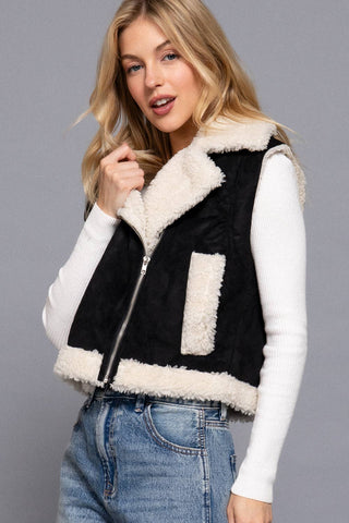 Olein Faux Suede  Vest