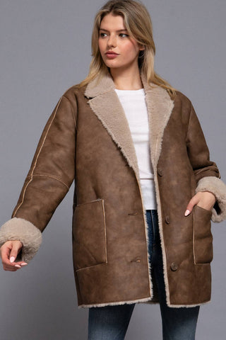 Brixton Coat Faux Leather Coat