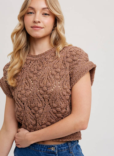 Elara Knit Short-Sleeved Sweater