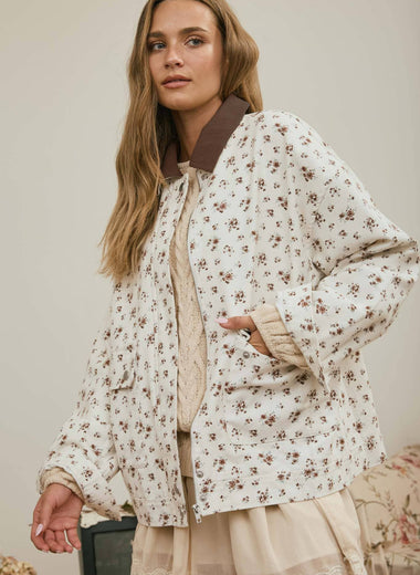 Pressed Flowers Corduroy Jacket *Pre-sale
