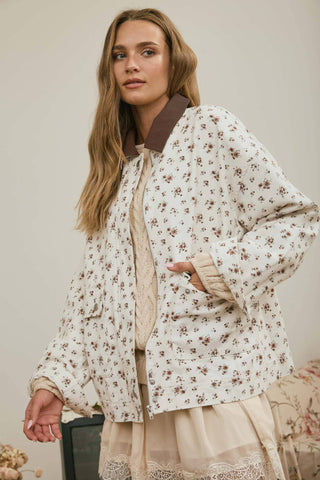 Pressed Flowers Corduroy Jacket
