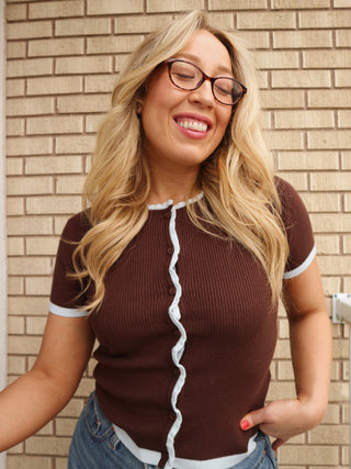 Social Butterfly Contrast Cardigan