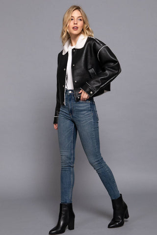 Novelle Faux Leather Jacket