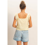 Daydream Believer Gingham Tie Front Top