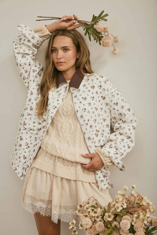 Pressed Flowers Corduroy Jacket
