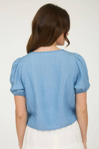 Bluebell Embroidered Top