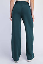 Modal Scuba Piped Straight-Leg Pants