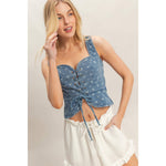 Wildheart Denim Bustier Top