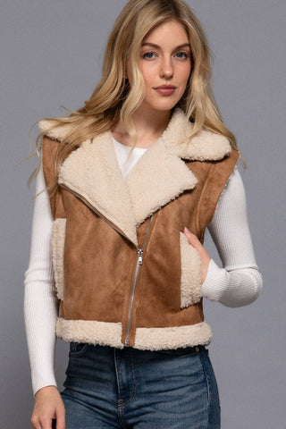 Olein Faux Suede  Vest