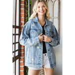 Dancing Daisy Overszied Denim Jacket