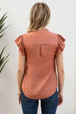 Ainsley Ruffle Button Up Blouse