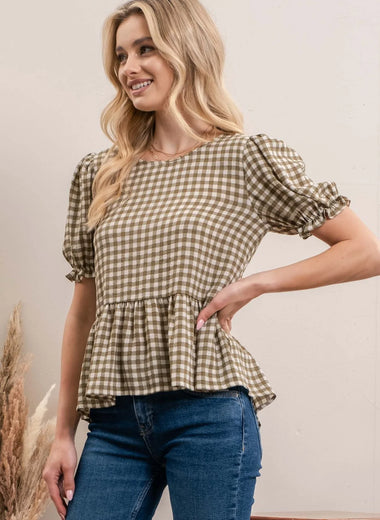 Sweetfern Gingham Blouse
