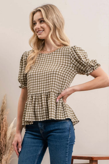 Sweetfern Gingham Blouse