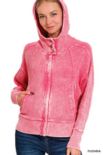 Wesleigh Waffle Zip Up