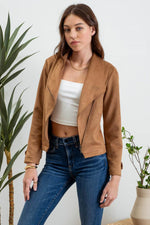 Camille Faux Suede Moto Jacket