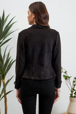 Camille Faux Suede Moto Jacket